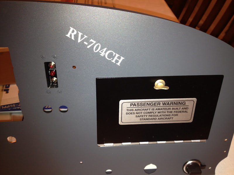 Chad and Bekah's RV-7: Panel Labels